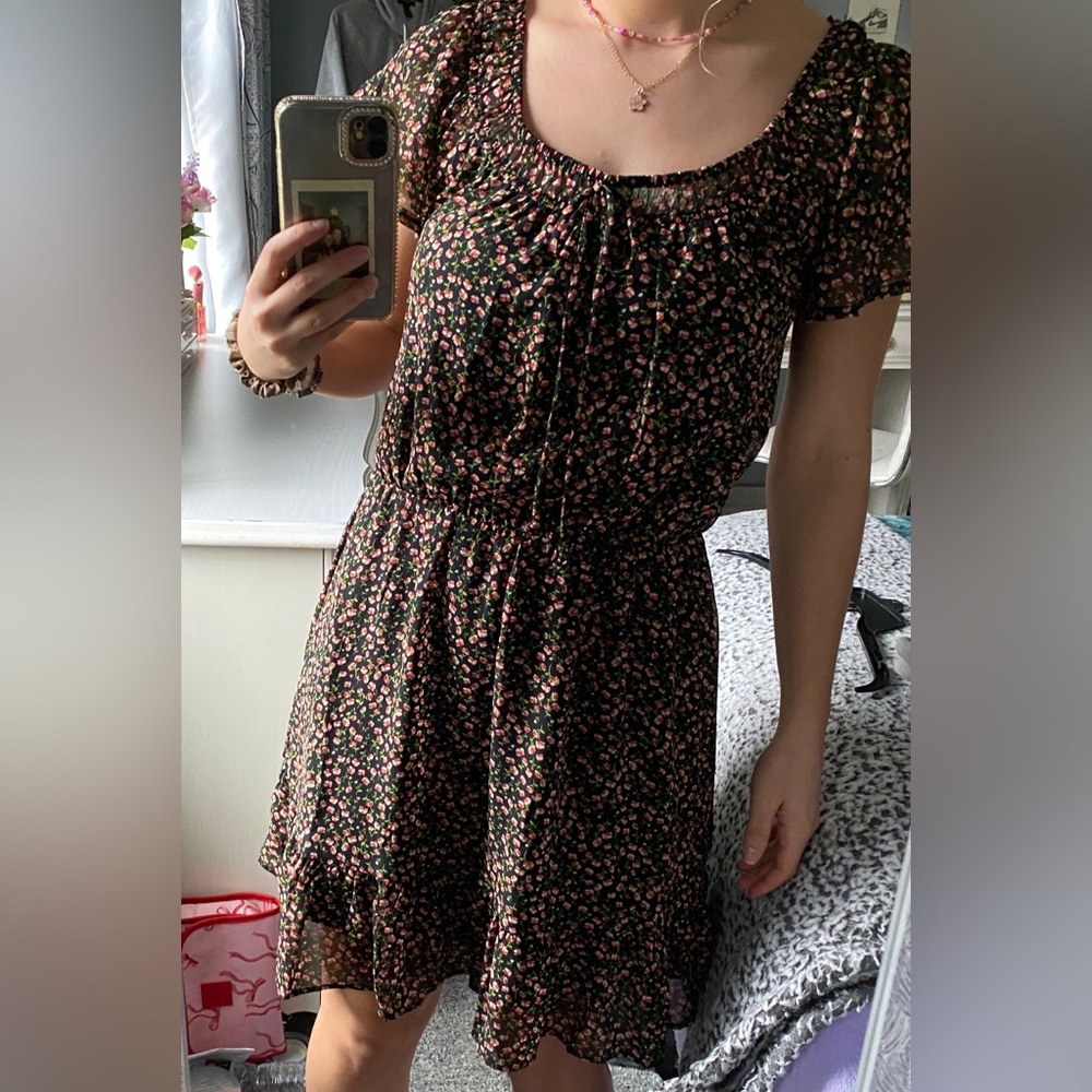 Sienna Sky Black Floral Midi Dress - Picture 2 of 7